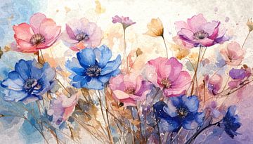 Blütenpoesie in Aquarell