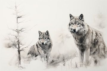 Wolf | Wolven van ARTEO Schilderijen