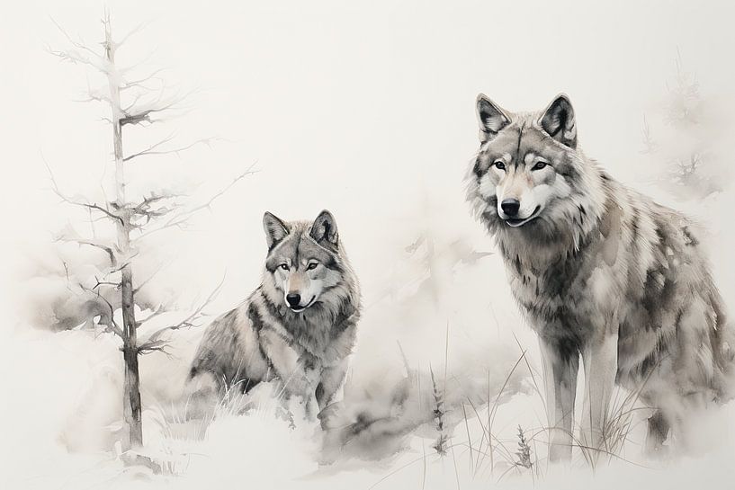 Wolf | Wolves by ARTEO Paintings