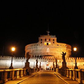 Castel Sant' Angelo (Engelenburcht) bij nacht von Sander van Dorp