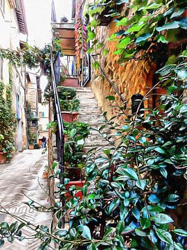 Pretty Stairway Pienza