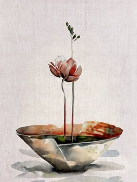 Art minimaliste de l'ikebana, l'art floral japonais