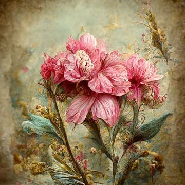 Blumen im alten Stil von Carla van Zomeren