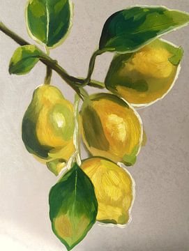 When life gives you Lemons, paint them van Helia Tayebi Art