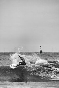 Surfer in Scheveningen by Sander de Vries