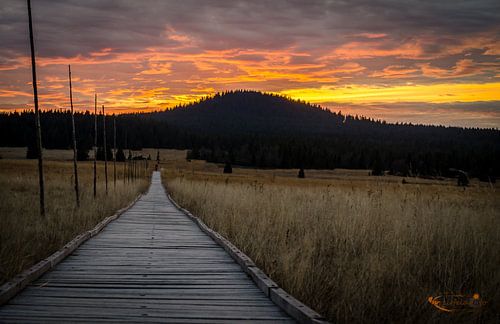 Sonnenuntergang im Erzgebirge