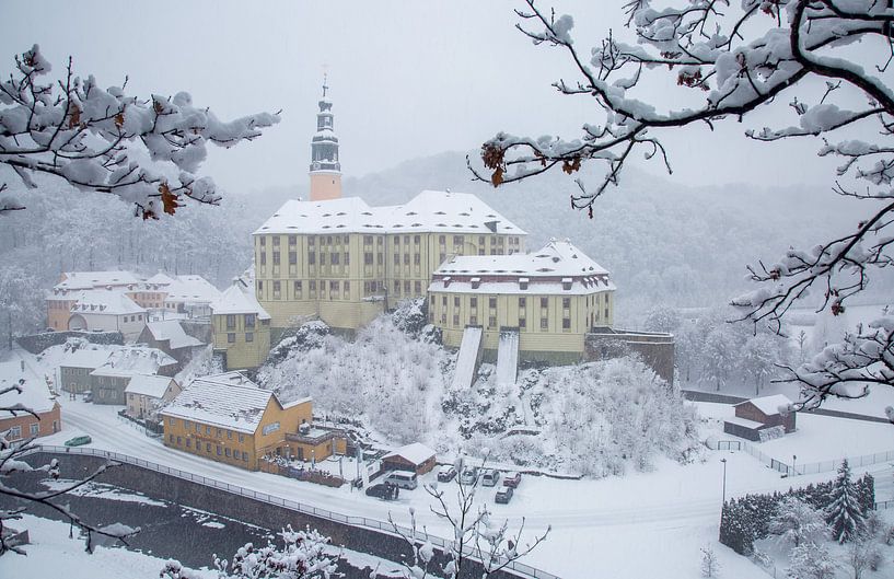 Schloss Weesenstein im Winter von Sergej Nickel