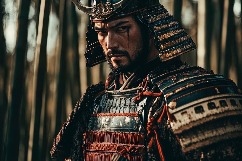 Samurai in traditioneller Rüstung von Poster Art Shop