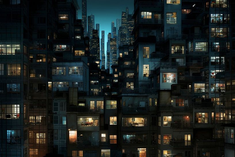 Jeu de lumière dans la nuit par Art-House