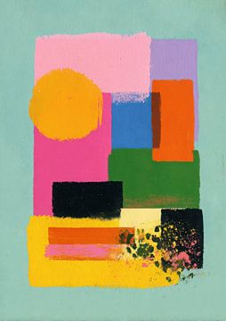 Kleurenraster - Ontwerp met abstracte geometrie van Niklas Maximilian