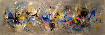 Abstracte Kleurentwist | Dance of Colors van ARTEO Schilderijen