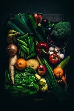 Boîte de fruits et légumes