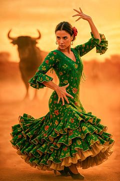 Blüte im Sturm – Die Tänzerin und der Schatten von Klaus Tesching - Art-AI