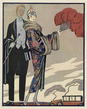 George Barbier - Avondkleding... (1923) van Peter Balan