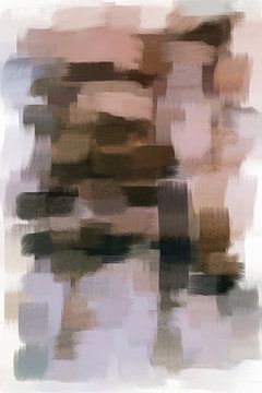 Abstract in zwart bruin beige tinten van Maurice Dawson