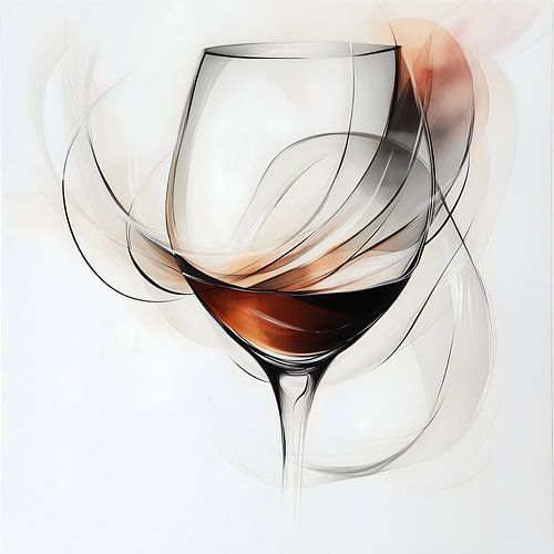 Elegant Wine Art Abstraction