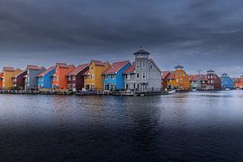 Colourful houses at Reitdiep harbor! by Robert Kok