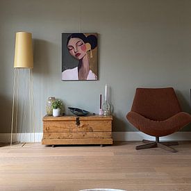 Customer photo: Daydreamer, modern portrait by Carla Van Iersel, on ArtFrame