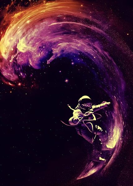 Surfen in de ruimte II van Gapran Art