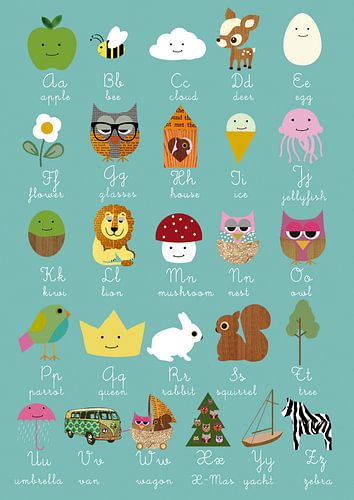 Learn abc with cute animals