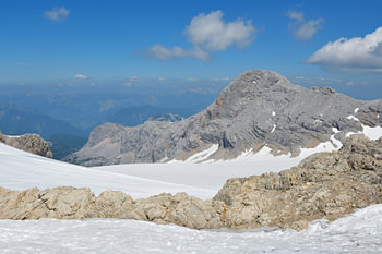 The Dachstein Mountains, set amidst a fascinating glacial landscape