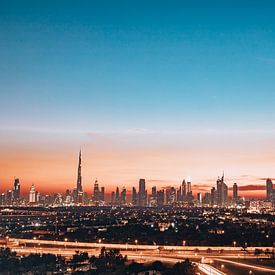 Dubai skyline van Olivier Peeters
