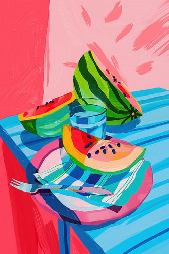 Decoratieve watermeloen snack