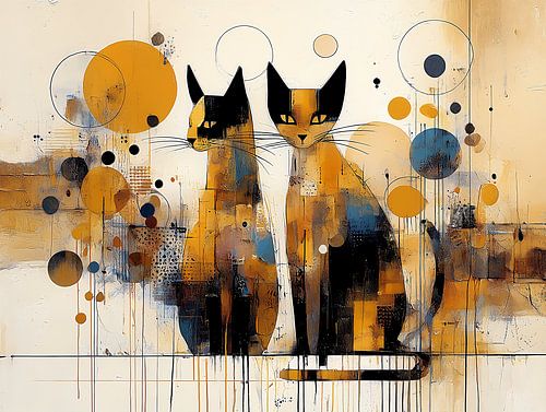 Abstract cats