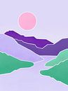 Artwork Boho Landscape Green by Femke Bender thumbnail