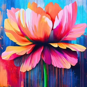 Majestätische Blume farbenfroh und modern