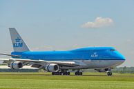 Flugzeug vom Typ KLM Boeing 747 landet auf dem Flughafen Schiphol von Sjoerd van der Wal Fotografie Miniaturansicht