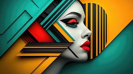 Structured colours - Geometric vision by Klaus Tesching - Art-AI