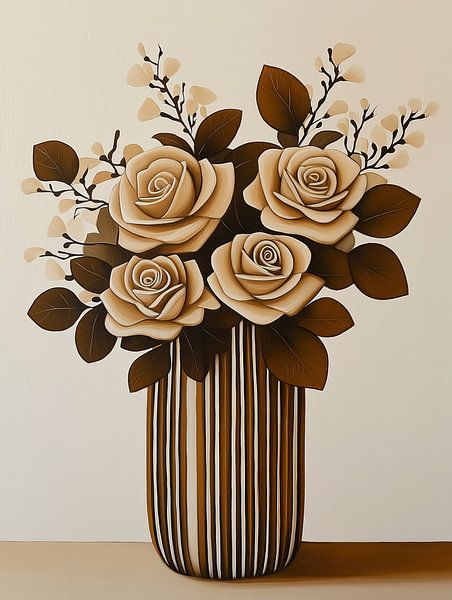 Anmutiges Braun - Die Vase von Bert Nijholt
