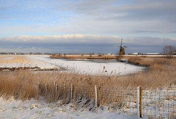 Winters Hollands landschap van Eefje John