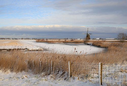 Winters Hollands landschap