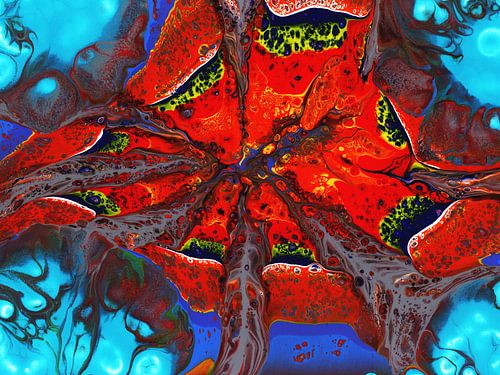 Rood kleurenspel van Mario Hoesel