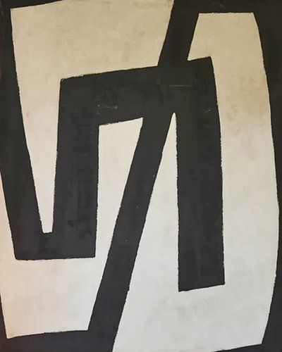 Minimalisme Abstract - Wabi Sabi - Zwart Wit 03