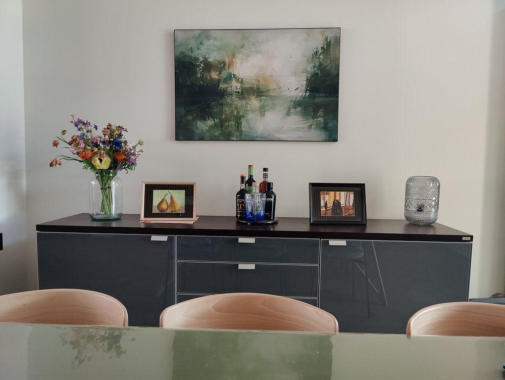 Modern Abstract Composition in Neutral Shades  by Art &amp; Soul Creations 