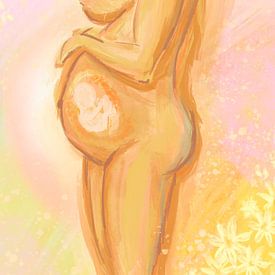 Die Liebe der Mutter in Pastell von Patricia Van Eif