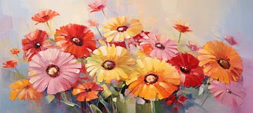 Gerbera's by Blikvanger Schilderijen