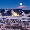 Vollmond über dem winterlichen Lillehammer, Norwegen von Adelheid Smitt