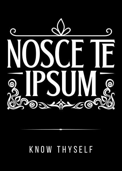 Nosce Te Ipsum - Ken uzelf van Pixelbull Design