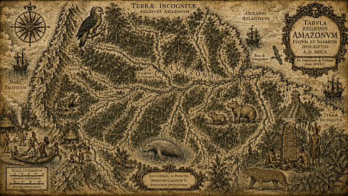 Amazon Vintage Map
