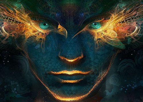 Peinture abstraite de femme