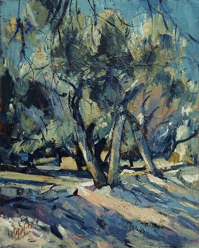 Olive trees by the beach by Nop Briex