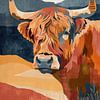 Beau et abstrait : Highlander écossais sur Steinfox Art