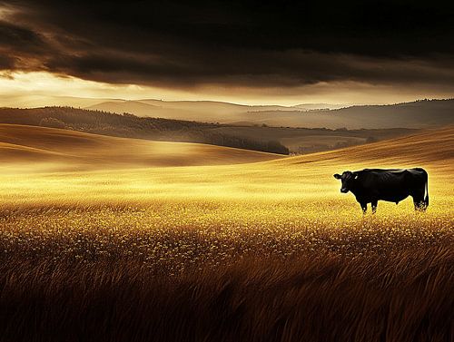 Tough Bull in a Tough Mountain Landscape