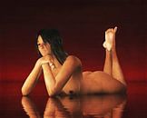 Erotik nackt - Nackte Frau in Gedanken versunken von Jan Keteleer Miniaturansicht