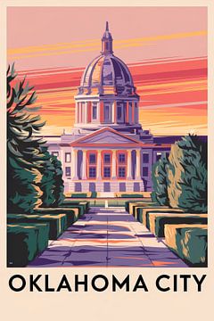 Oklahoma-stad van Poster Art Shop