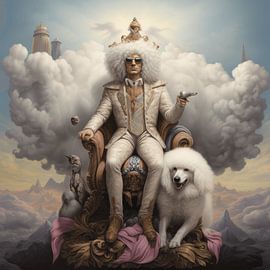 Vorst met zijn trouwe viervoeter van Ton Kuijpers